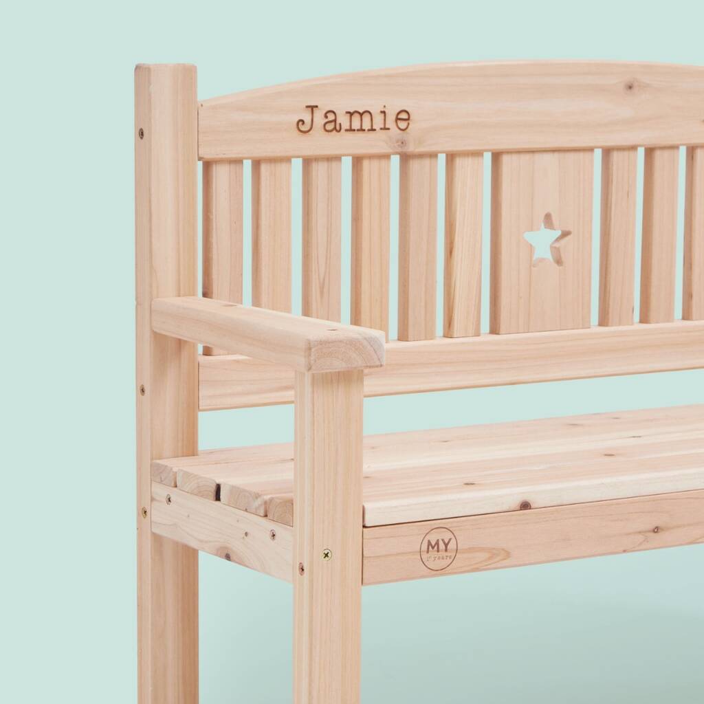 Personalised Wooden Children’s Garden Bench By My 1st Years