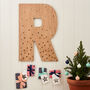 Large Wooden Personalised Initial Advent Calendar, thumbnail 2 of 6
