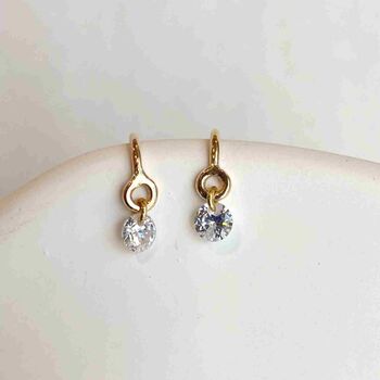 Naked Diamond Hoop Earrings On Solid 9ct Gold, 4 of 4