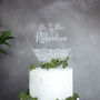 Personalised Wedding Cake Topper With Lace Design, thumbnail 8 of 9
