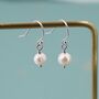 Sterling Silver Irregular Shaped Round Pearl Earrings, thumbnail 8 of 12