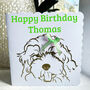 Personalised Golden Dog Birthday Card, thumbnail 3 of 4