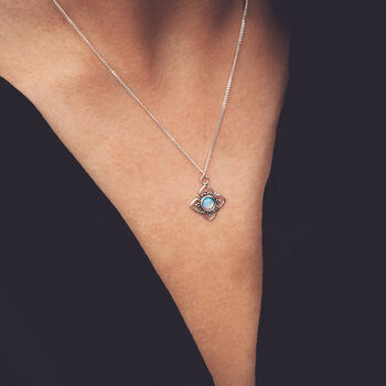 Kyla Opal Sterling Silver Pendant Necklace, 5 of 7