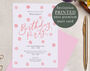Personalised A6 Pink Spot Birthday Party Invitation, thumbnail 1 of 3