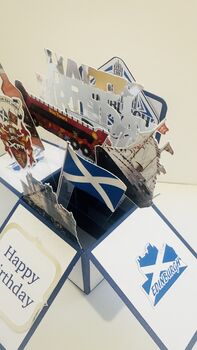 Personalisable Edinburgh Scotland Themed 3D Greeting/Gift Card, 3 of 7