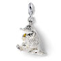 Fantastic Beasts Sterling Silver Niffler Slider Charm With Crystal, thumbnail 1 of 2