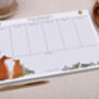 Botanic Fox Personalised Weekly Planner Desk Pad, thumbnail 3 of 4