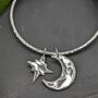 Maxi Celestial Sterling Silver Bangle, thumbnail 2 of 8
