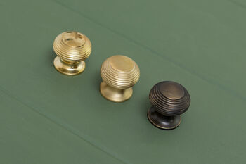 Solid Brass Antique Kitchen Beehive Cabinet Knobs 30mm, 2 of 4