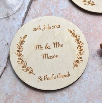 Personalised Wedding Coaster, 2 of 3