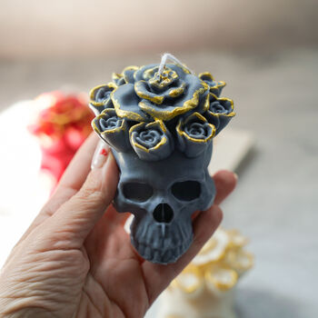 Skull Soy Wax Candle, 5 of 11