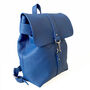 Royal Blue Leather Backpack, thumbnail 2 of 6