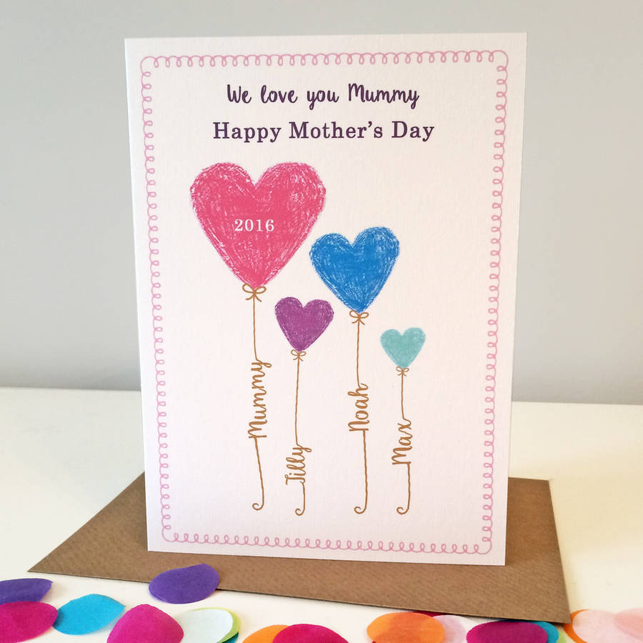 personalised mother's day card by the little paper company ...