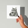 Mum And Kitten Love – Hand Drawn Card, thumbnail 3 of 6