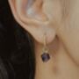 Aurora Rhombus Amethyst Earrings, thumbnail 2 of 6
