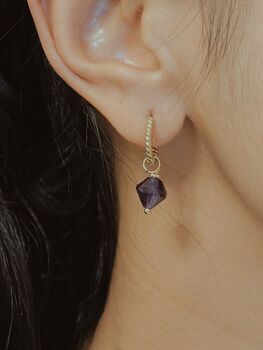 Aurora Rhombus Amethyst Earrings, 2 of 6