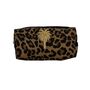 Leopard Print Make Up Bag With Gold Palm Brooch, thumbnail 2 of 5