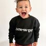 Three Na Ger Kids Sweatshirt In Black, thumbnail 1 of 8