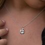 Four Leaf Clover Necklace, Sterling Silver, Gold Plated, thumbnail 1 of 10