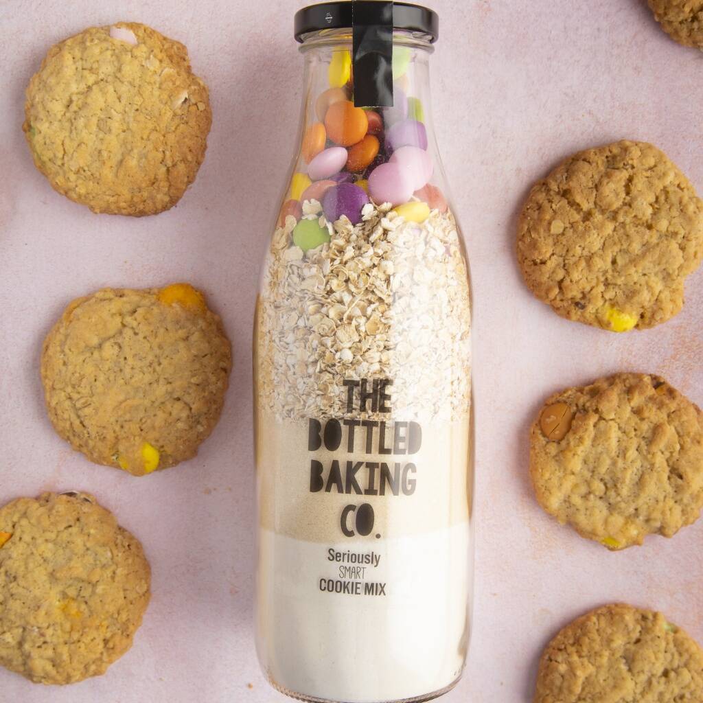 Trio Of Cookie Baking Mixes In Bottles By The Bottled Baking Co