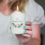 Personalised Bride To Be Floral Candle – Ivory Or White, thumbnail 2 of 5