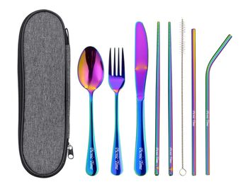 Stainless Steel Travel Cutlery Set With Free Engraving, 5 of 12