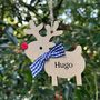 Personalised 2025 Christmas Rudolph Reindeer Bauble, thumbnail 3 of 3
