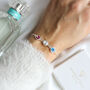 Three Birthstones Bracelet In Sterling Silver, thumbnail 1 of 9