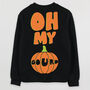 Oh My Gourd Men's Halloween Pumpkin Sweatshirt, thumbnail 1 of 2