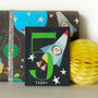 Mini Blast Off 5th Birthday Card, thumbnail 3 of 3
