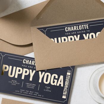 Personalised Puppy Yoga Gift Voucher, 6 of 9