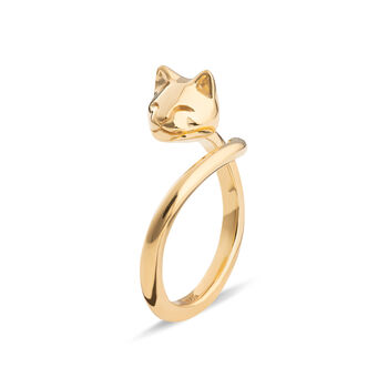 Gold Plated Cat Ring, 2 of 3