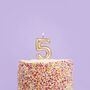 Gold Number Five Birthday Candle, thumbnail 1 of 2