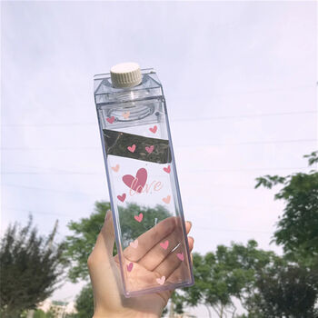 Kawaii Milk Carton Water Bottle, 4 of 10