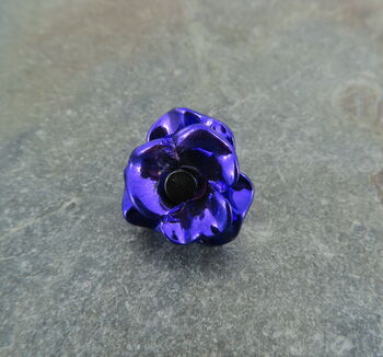 Poppy Purple Flower Lapel Pin, 2 of 4