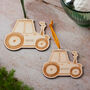 Tractor Christmas Tree Decoration, thumbnail 1 of 3