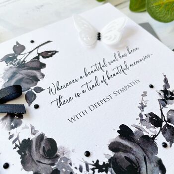 Handmade Floral Sympathy Card, 4 of 5