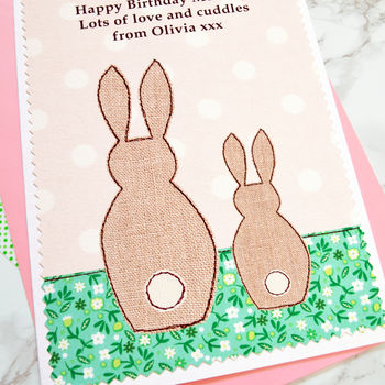 'Bunnies' Personalised Birthday Card, 2 of 4