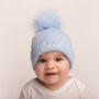 Personalised Baby Hat With Pom Pom, thumbnail 3 of 8