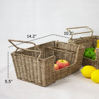 Woven Wicker Stacking Storage Basket, 10 of 10