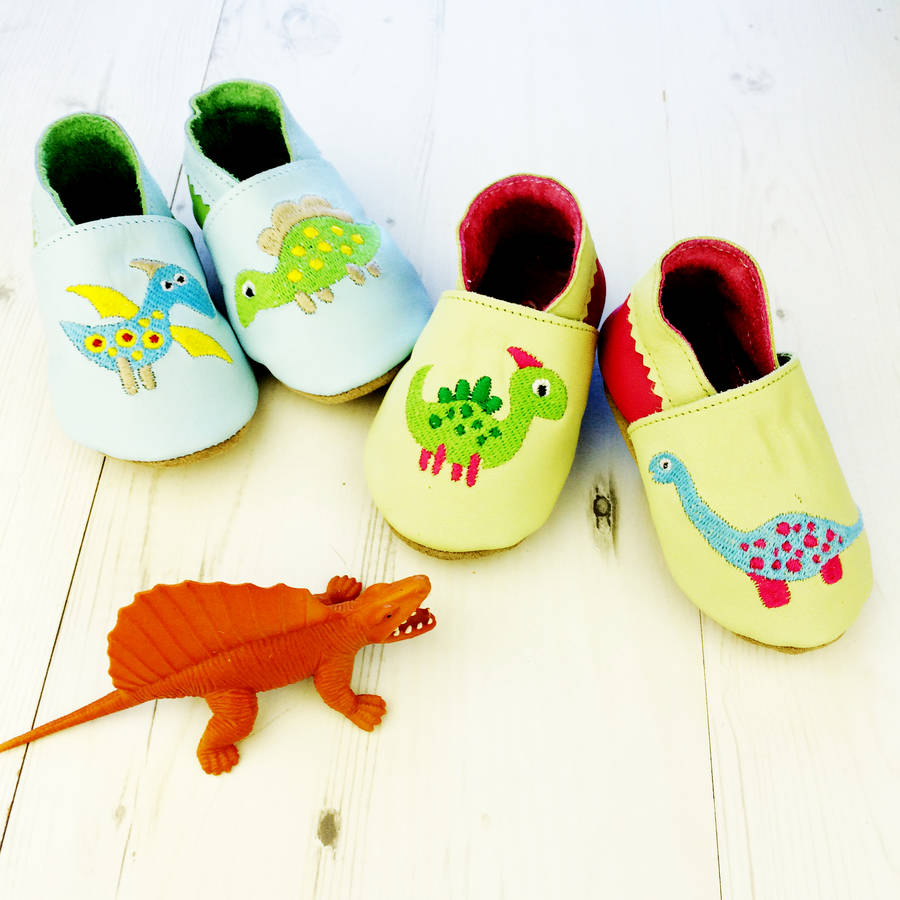 Dinosaur Mix 'N' Match Baby Shoes, 1 of 8