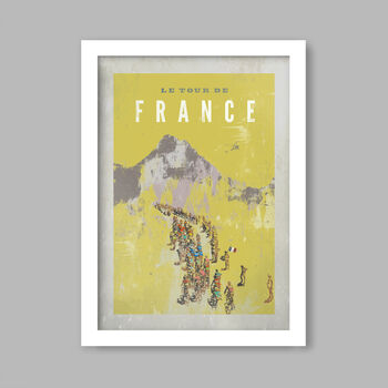 Tour De France Poster Print Vintage Yellow, 3 of 3