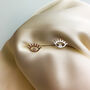 Sterling Silver Eye Stud Earrings, thumbnail 5 of 6