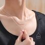 Sterling Silver Freshwater Pearl Double Layer Pendant Necklace, thumbnail 7 of 12