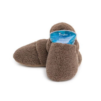 Brown Women's Heated Slippers With Removable Heatpads, 4 of 5