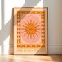 Here Comes The Sun, Celestial Sun Art Print, Bohemian Poster, thumbnail 1 of 3