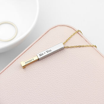 Personalised Square Hidden Message Capsule Necklace, 3 of 5
