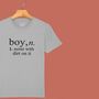 'Boy: Noise With Dirt' Definition T Shirt For Boys, thumbnail 9 of 12