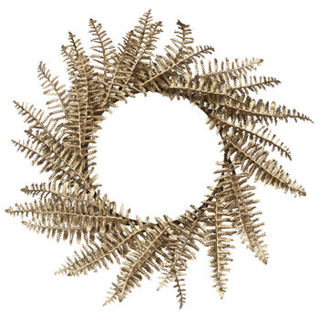 Gold Fern Wreath Christmas Table Place Mats, 3 of 3