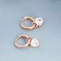 Sterling Silver Trillion Cut Cz Hoop Earrings, thumbnail 1 of 12